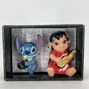 🆕 Disney: Lilo And Stitch - Salt & Pepper Shakers Ceramic Figurine Set, NIB